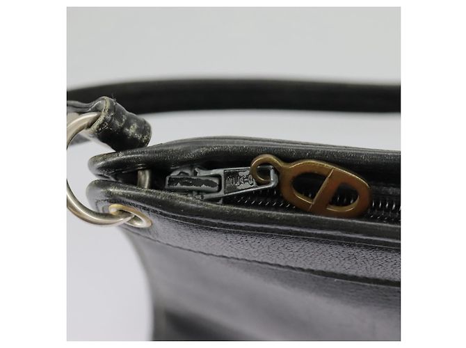 Borsa a spalla Christian Dior in pelle nera Auth 98852 Nero - vista 17