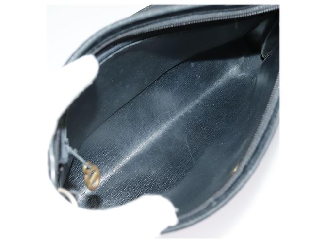 Borsa a spalla Christian Dior in pelle nera Auth 98852 Nero - vista 19