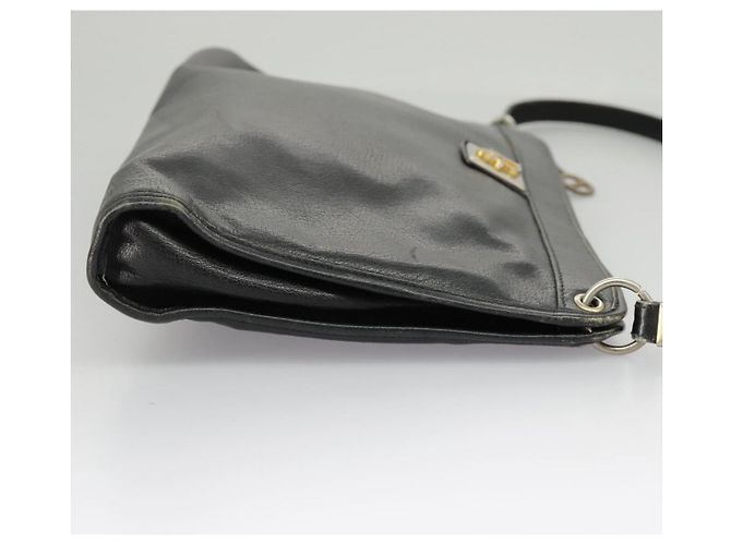 Borsa a spalla Christian Dior in pelle nera Auth 98852 Nero - vista 5