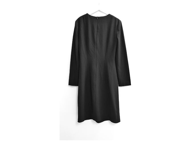 Schwarzes Kleid mit Raffung von Boutique Moschino - Ansicht 3