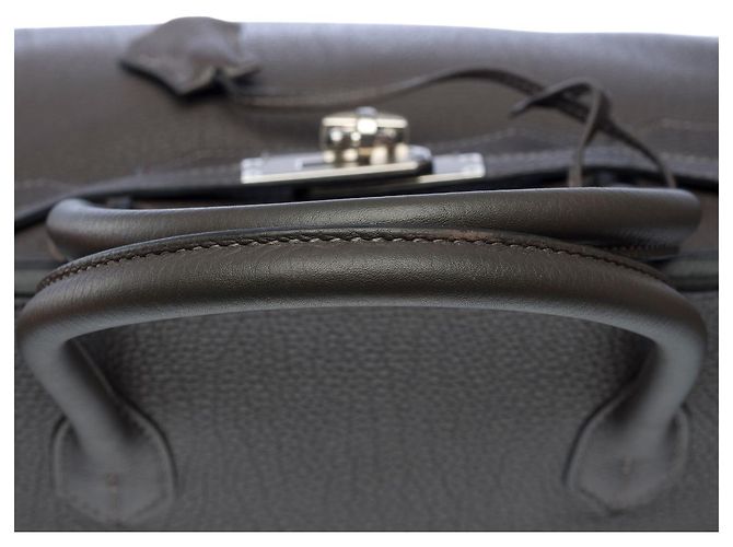 Hermès Sac HERMES Birkin 40 en Cuir Gris - 102260 - vue 10