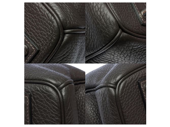 Hermès Sac HERMES Birkin 40 en Cuir Gris - 102260 - vue 12