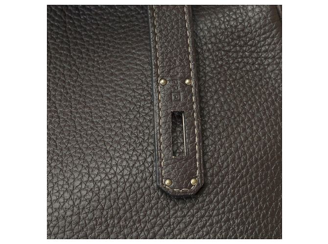 Hermès Sac HERMES Birkin 40 en Cuir Gris - 102260 - vue 8