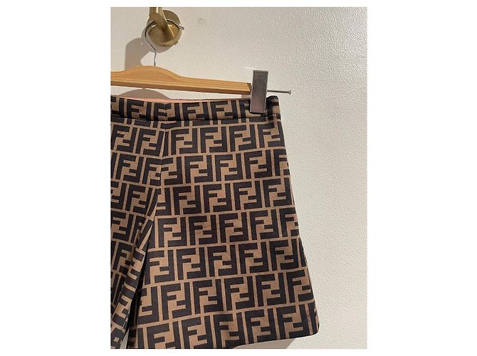 FENDI Shorts T.fr 9 Jahre Polyester Braun - Ansicht 2