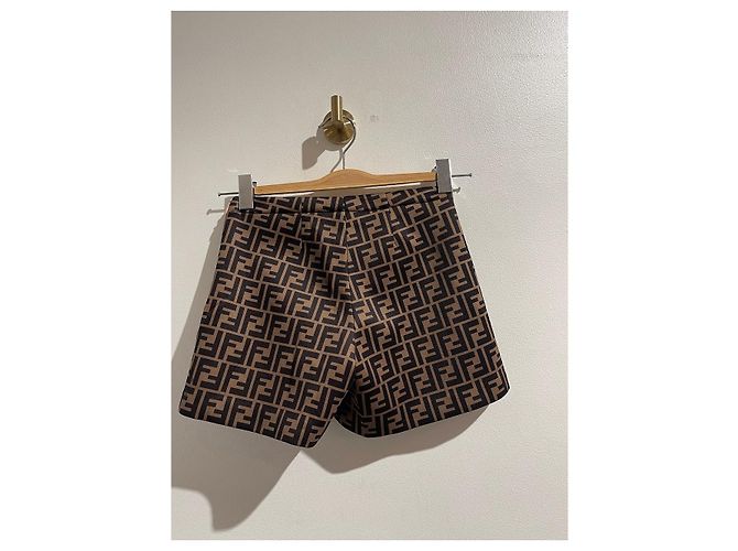 FENDI Shorts T.fr 9 Jahre Polyester Braun - Ansicht 3