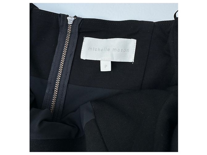 Autre Marque Michelle Mason Schulterfreies Midi-Kleid Schwarz - Ansicht 7