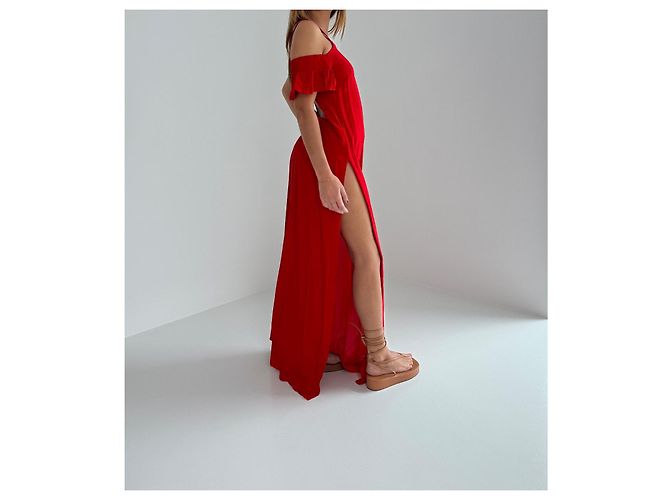 Autre Marque Adriana Degreas Maxi Kleid Rot - Ansicht 5