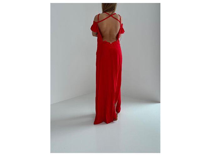 Autre Marque Adriana Degreas Maxi Kleid Rot - Ansicht 9