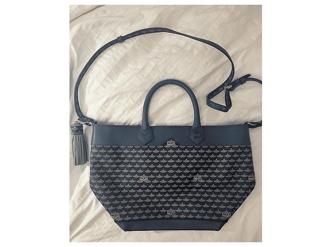 Fauré Le Page Daily Battle Tote Bag Blau Leder - Ansicht 4