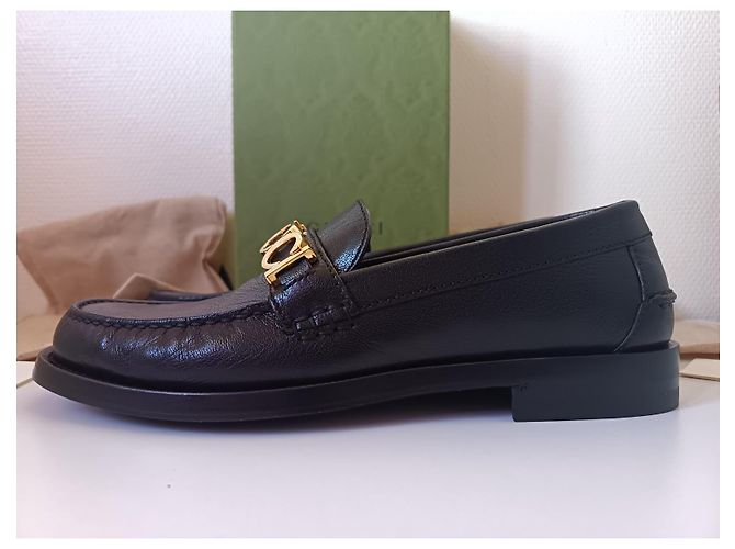 Mocassini loafers Gucci Nero - vista 3