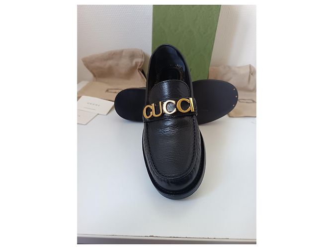 Mocassini loafers Gucci Nero - vista 5