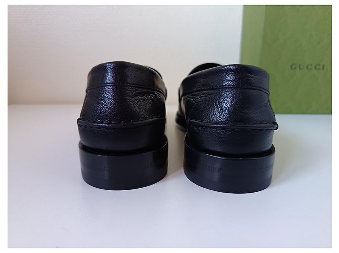 Mocassini loafers Gucci Nero - vista 6