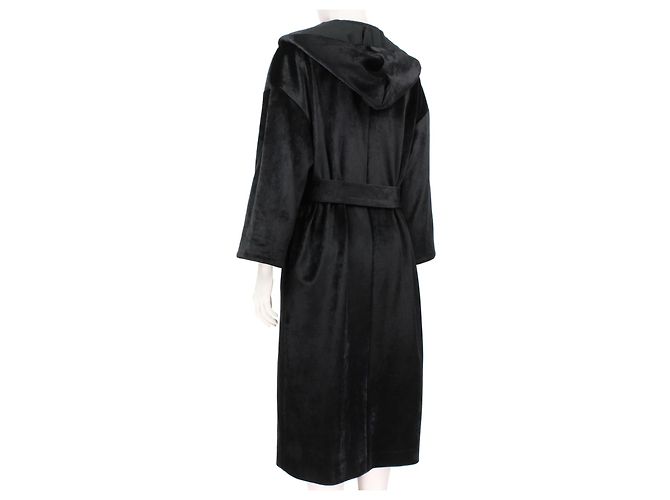 Abrigo de terciopelo negro adornado con cuentas Brunello Cucinelli - vista 3