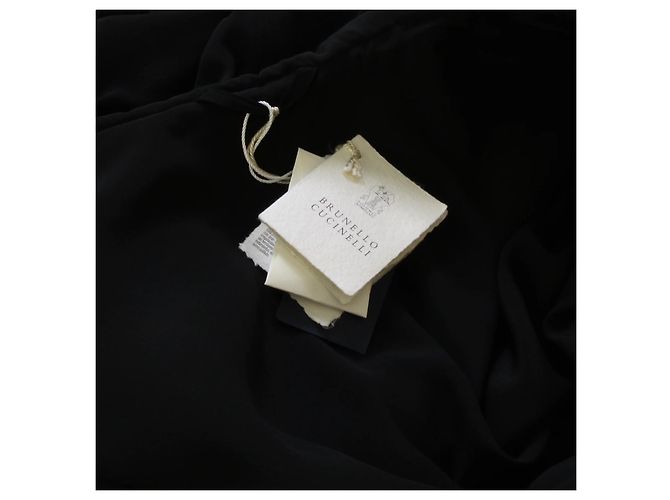 Abrigo de terciopelo negro adornado con cuentas Brunello Cucinelli - vista 9