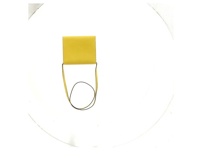 Borsa a spalla Cinhetic To Go di Hermès in pelle gialla Giallo Cammello - vista 10