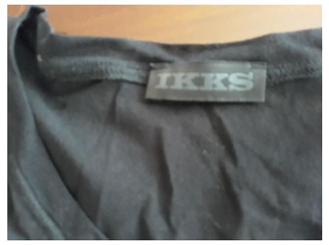 T-shirt a maniche lunghe Ikks stile tatuaggio nero - vista 4