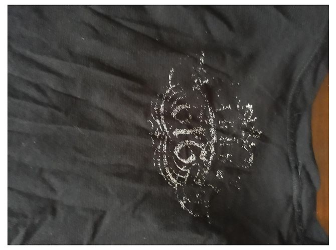 T-shirt a maniche lunghe Ikks stile tatuaggio nero - vista 6