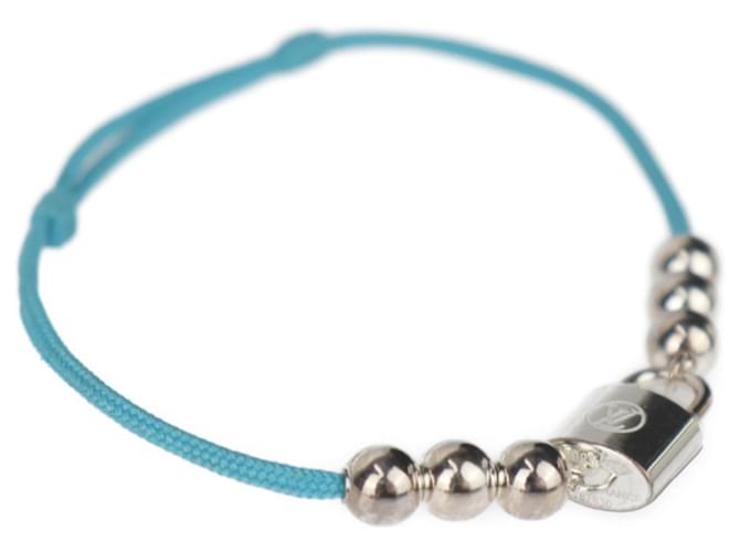 Bracciale charm con perline Lockit Louis Vuitton Argento Blu - vista 2