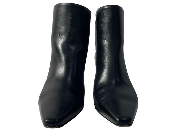 Botas de Tobillo Cloud de Bottega Veneta en Cuero de Ternera Negro - vista 2