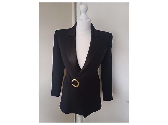 Balmain Blazer Schwarz Wolle - Ansicht 2
