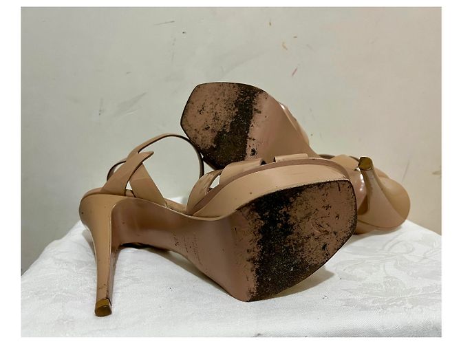 Saint Laurent SL Tribute High Heels aus nude-lackleder Beige Fleisch - Ansicht 8