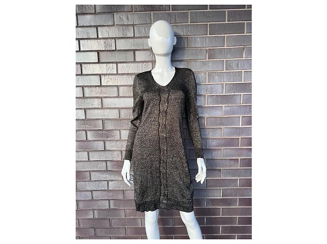 Dkny Strickmini Kleid Schwarz - Ansicht 2