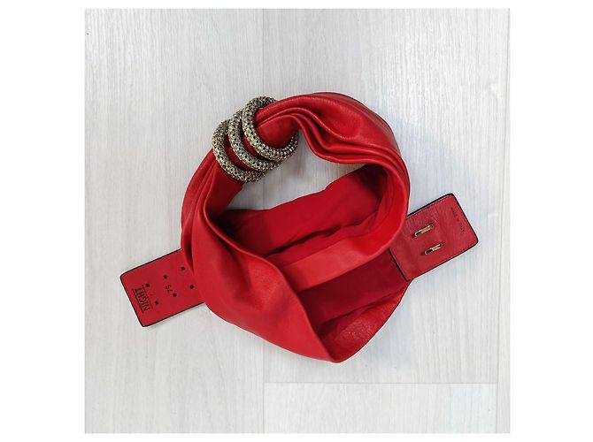 Valentino Garavani Vintage rote Valentino-Gürtel - Ansicht 6