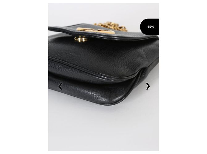Clutch Gucci 1973 in pelle nera Nero - vista 4