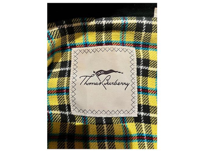 Thomas Burberry Vintage schwarzer Mantel mit Karofutter - Ansicht 6