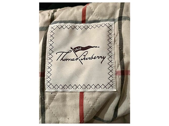 Thomas Burberry Cappotto duffle nero vintage con cappuccio in lana - vista 10