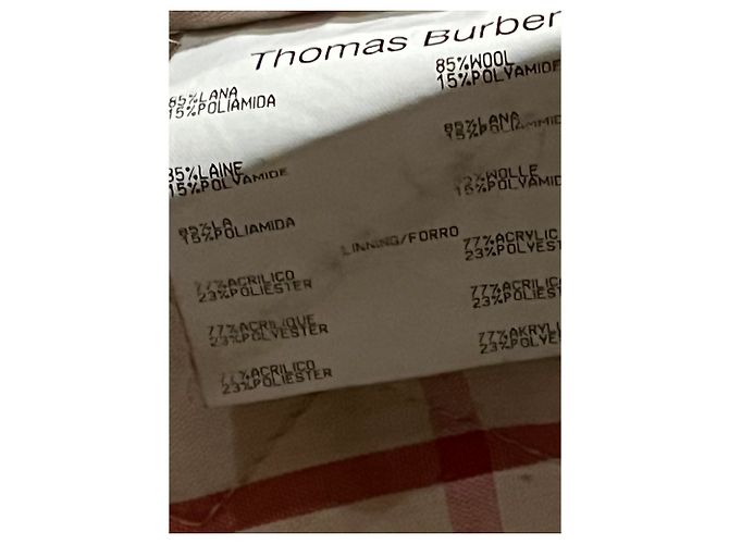 Thomas Burberry Cappotto duffle nero vintage con cappuccio in lana - vista 12