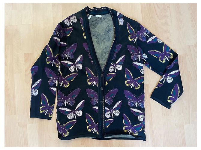 Alaïa Weste mit Schmetterlingsmuster aus Viscose Mehrfarben - Ansicht 2
