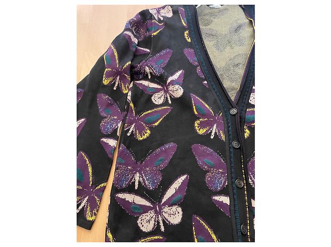 Alaïa Weste mit Schmetterlingsmuster aus Viscose Mehrfarben - Ansicht 3
