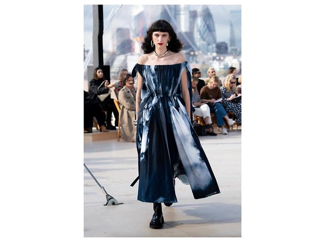 Vestido Sky de Alexander McQueen Blanco Azul Azul oscuro - vista 11