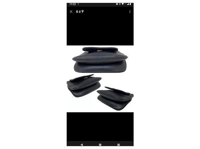 Clutch Gucci 1973 in pelle nera Nero - vista 4