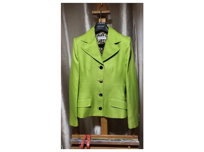 Completo gonna Dolce & Gabbana verde seta e cotone Verde chiaro - vista 2