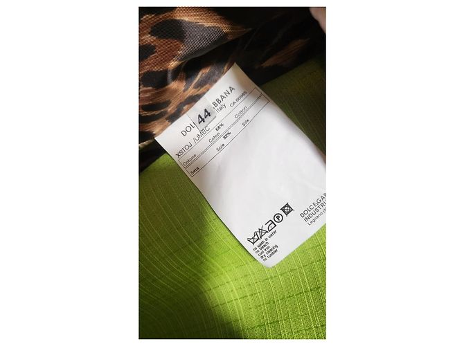 Completo gonna Dolce & Gabbana verde seta e cotone Verde chiaro - vista 5