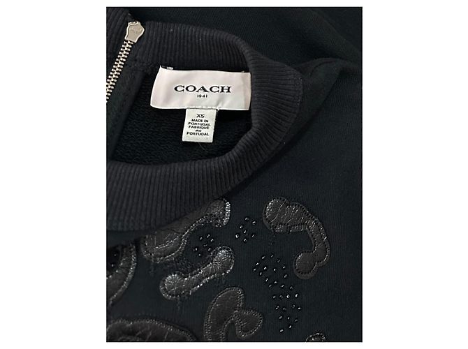 Felpa Coach Nera Nero - vista 4