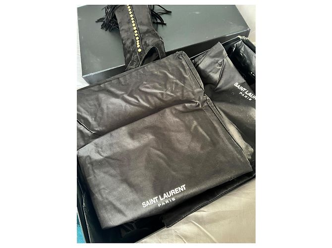 Saint Laurent Fransenstiefel Schwarz Hirschleder - Ansicht 11