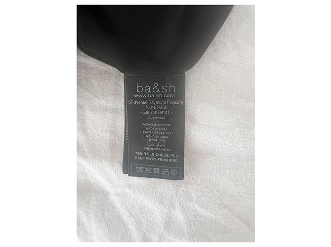 Vestido Ba&Sh Preto com Bolinhas Brancas de Viscose - vista 9