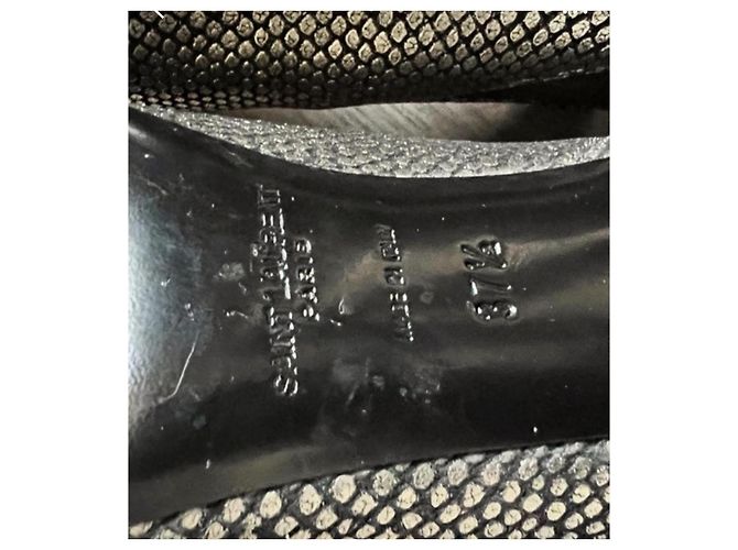 Stivaletti Saint Laurent in pelle dorata D'oro - vista 7