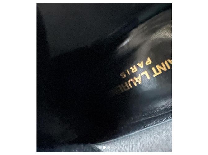 Stivaletti Saint Laurent in pelle dorata D'oro - vista 8