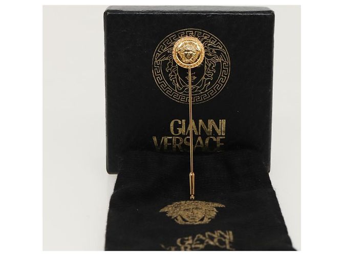 Spilla in metallo dorato Gianni Versace Auth ac3343 - vista 11