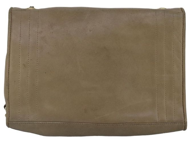 Borsa a spalla CHANEL in pelle di agnello beige oro CC Auth bs19652 D'oro - vista 2