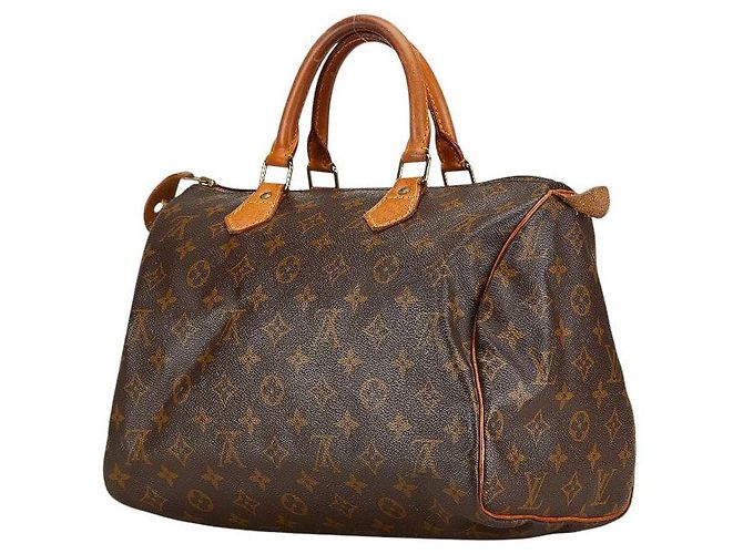 Sac à main Louis Vuitton Monogram Speedy 30 Marron - vue 2