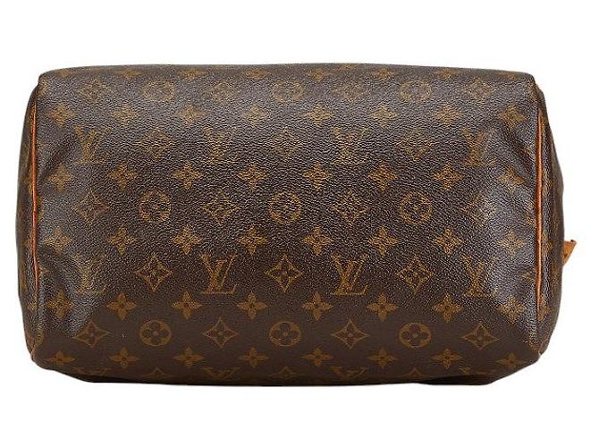 Sac à main Louis Vuitton Monogram Speedy 30 Marron - vue 3