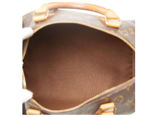 Sac à main Louis Vuitton Monogram Speedy 30 Marron - vue 5