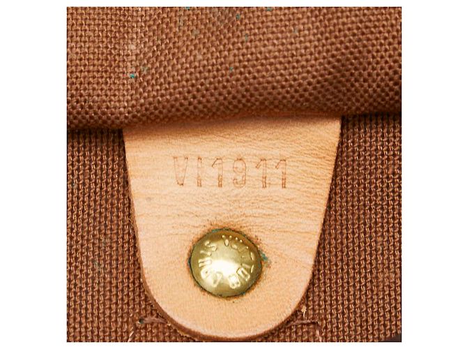 Sac à main Louis Vuitton Monogram Speedy 30 Marron - vue 7