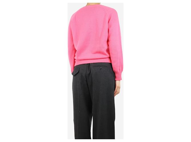 Aime Rosa Kaschmir-Pullover mit Rundhalsausschnitt - Größe UK 8 Pink - Ansicht 3
