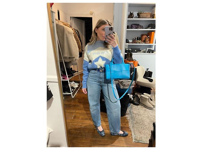 BOTTEGA VENETA Borse T. Pelle Blu - vista 6
